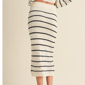 evolutionary stripe knit skirt